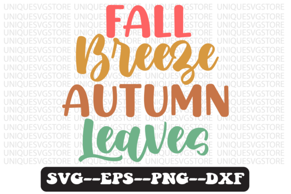 Fall Breeze Autumn Leaves Svg Design for Graphics and Crafts