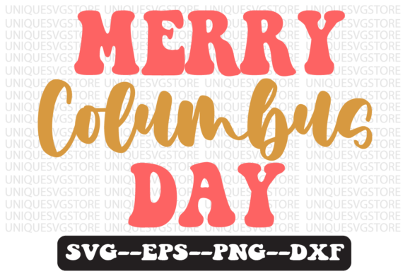 Merry Columbus Day Retro Svg Design for Crafts and Graphics
