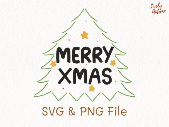 Merry Xmas Lettering SVG, PNG for Crafts and Graphics