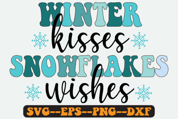 Winter Kisses Png Sublimation Design for Graphics and Crafts